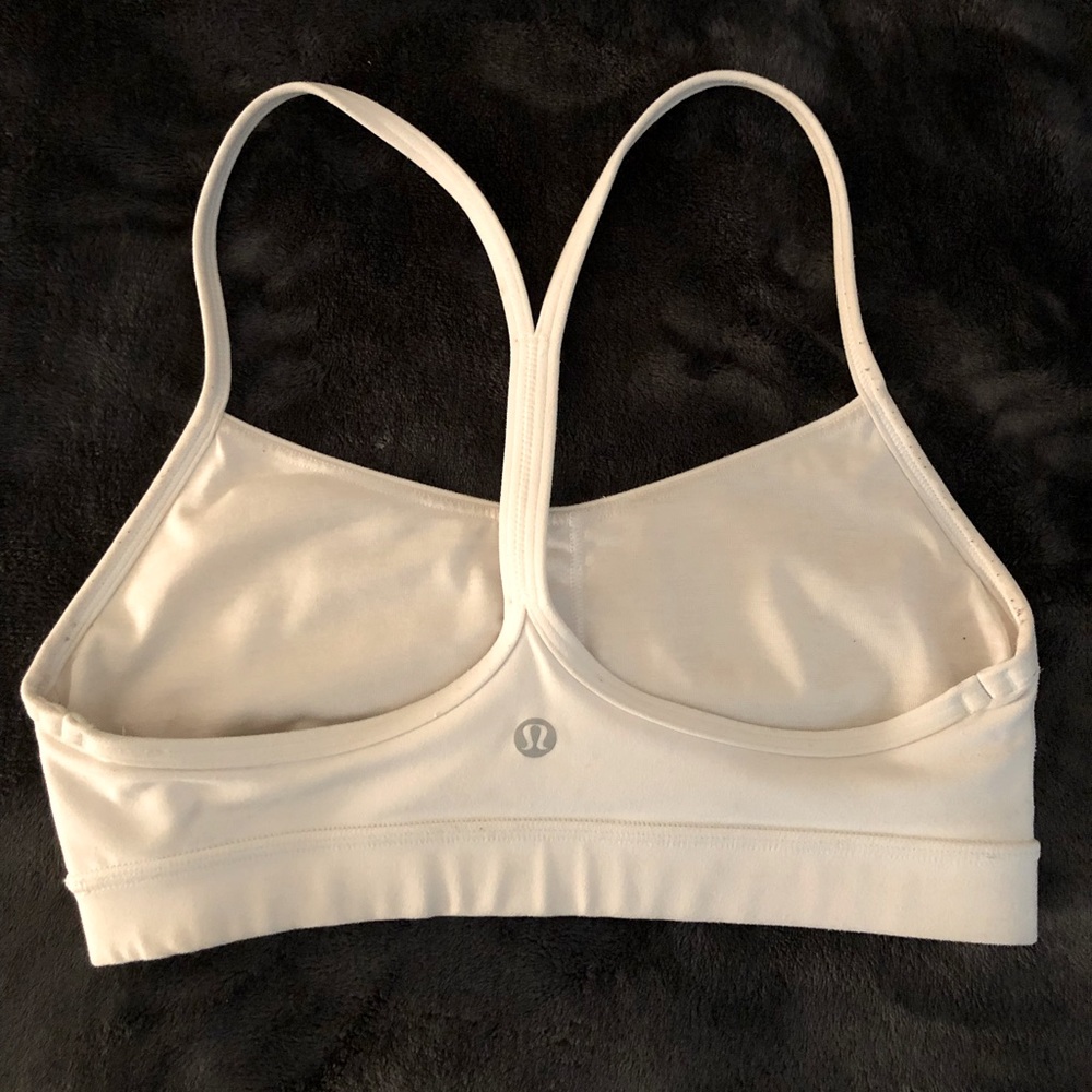 Lululemon White Flow-Y Sports Bra